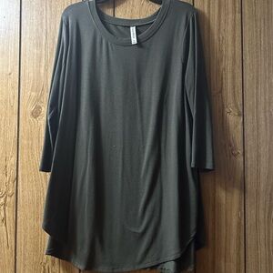 Zenana Outfitters Dark Olive Long Sleeve Top